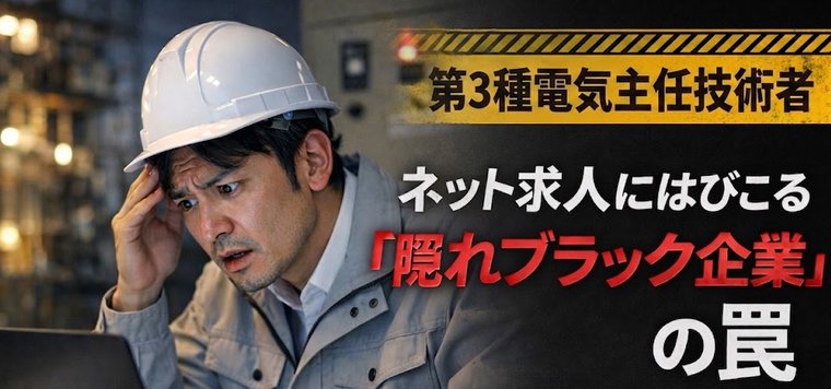 第3種電気主任技術者の求人の探し方に不安を感じる男性